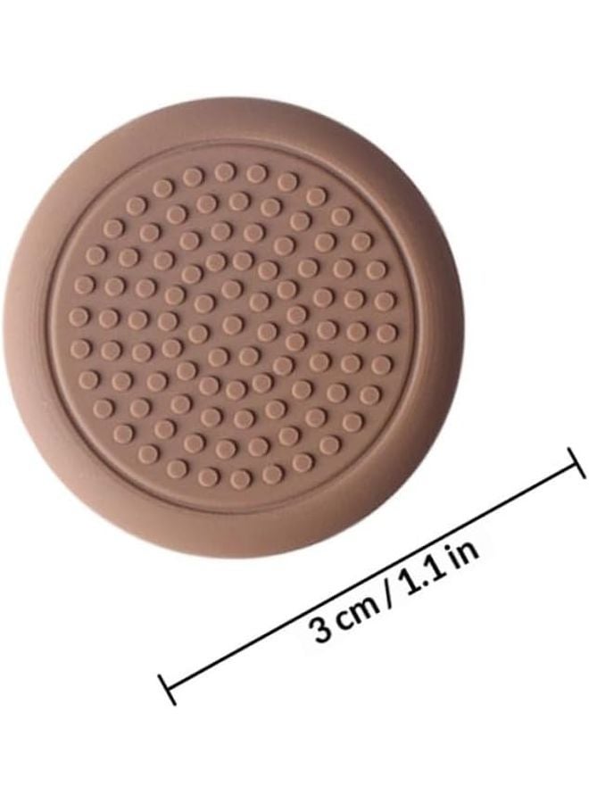 Brown Silicone Furniture Protection Leg Mats 30mm Anti Slip Chair Feet Covers 8pcs Set - Image 2